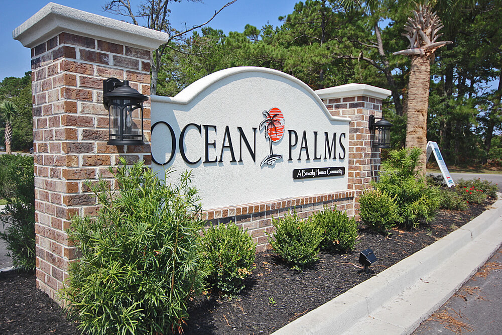 Ocean Palms Entrance Sign Surfside Beach SC